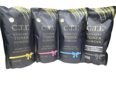 Copier World Cti TK2040/1800 black bags contain office printer supplies, perfect for use with printer cartridges and xerox machine accessories.